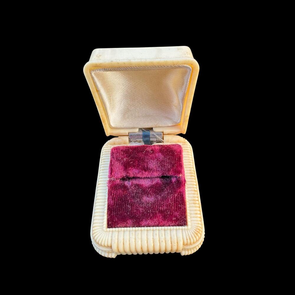 Antique Celluloid Ring Box Vintage